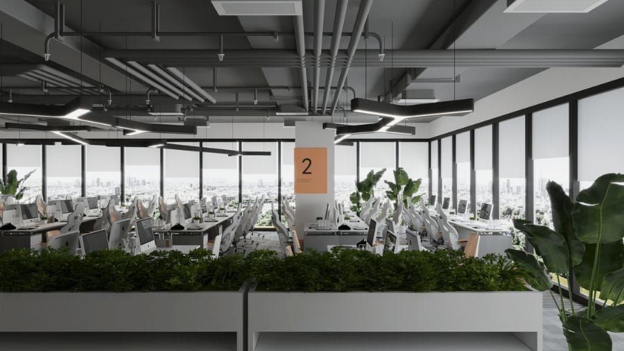 Không gian làm việc phong cách Eco