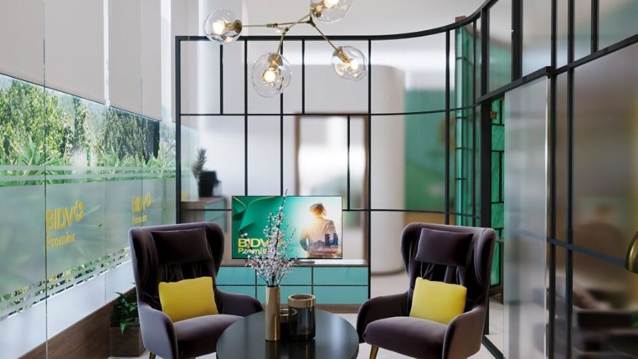 25+ Mẫu thiết kế nội thất đẹp, hiện đại 57 Khu vực trải nghiệm được thiết kế vách ngăn hiện đại