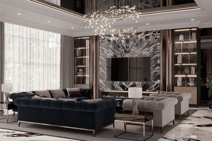 Các chi tiết này giúp kích thích thị giác, tạo nên điểm nhấn cho không gian