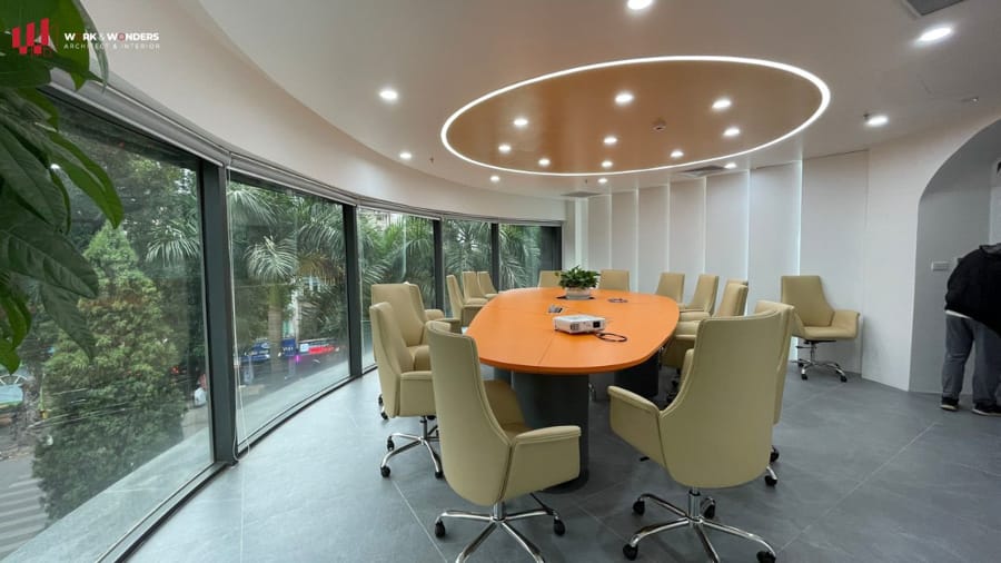 Phòng họp riêng tư đầy đủ trang thiết bị hiện đại