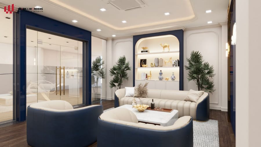 Những mẫu thiết kế thi công nội thất đẹp 2024 28 Thiết kế phòng VIP với đồ nội thất cao cấp, cùng những đồ trang trí đẹp mắt nâng tầm không gian và ghi điểm với khách hàng