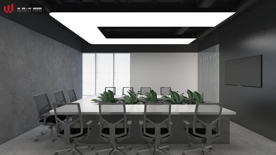 Khám phá giải pháp thiết kế nội thất văn phòng chuyên nghiệp 23 Thiết kế phòng họp FPT tối giản
