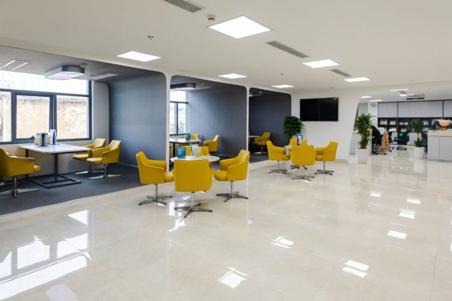 Thiết kế thi công nội thất ngân hàng 18 Chú trọng vào các phòng chờ, tiện ích phòng dành cho khách VIP