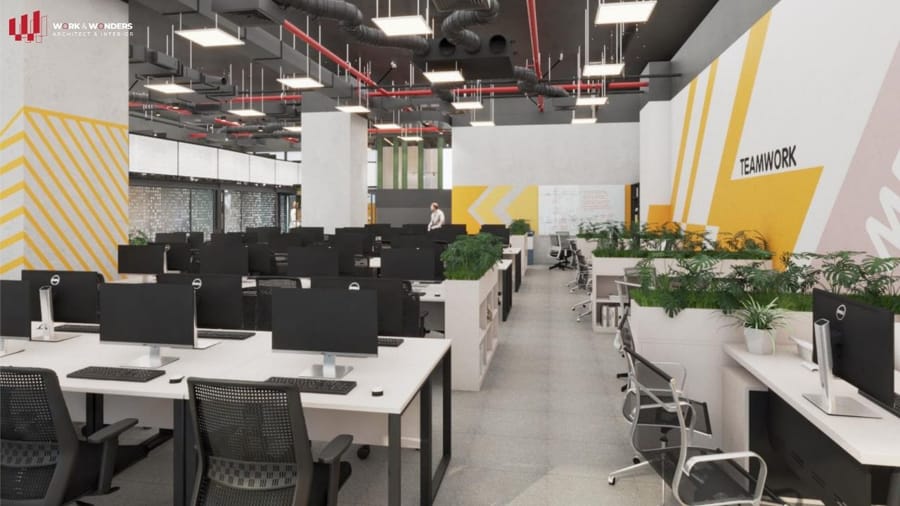 Các mẫu thiết kế nội thất văn phòng đẹp tiêu biểu năm 2024 18 Văn phòng làm việc nhân viên