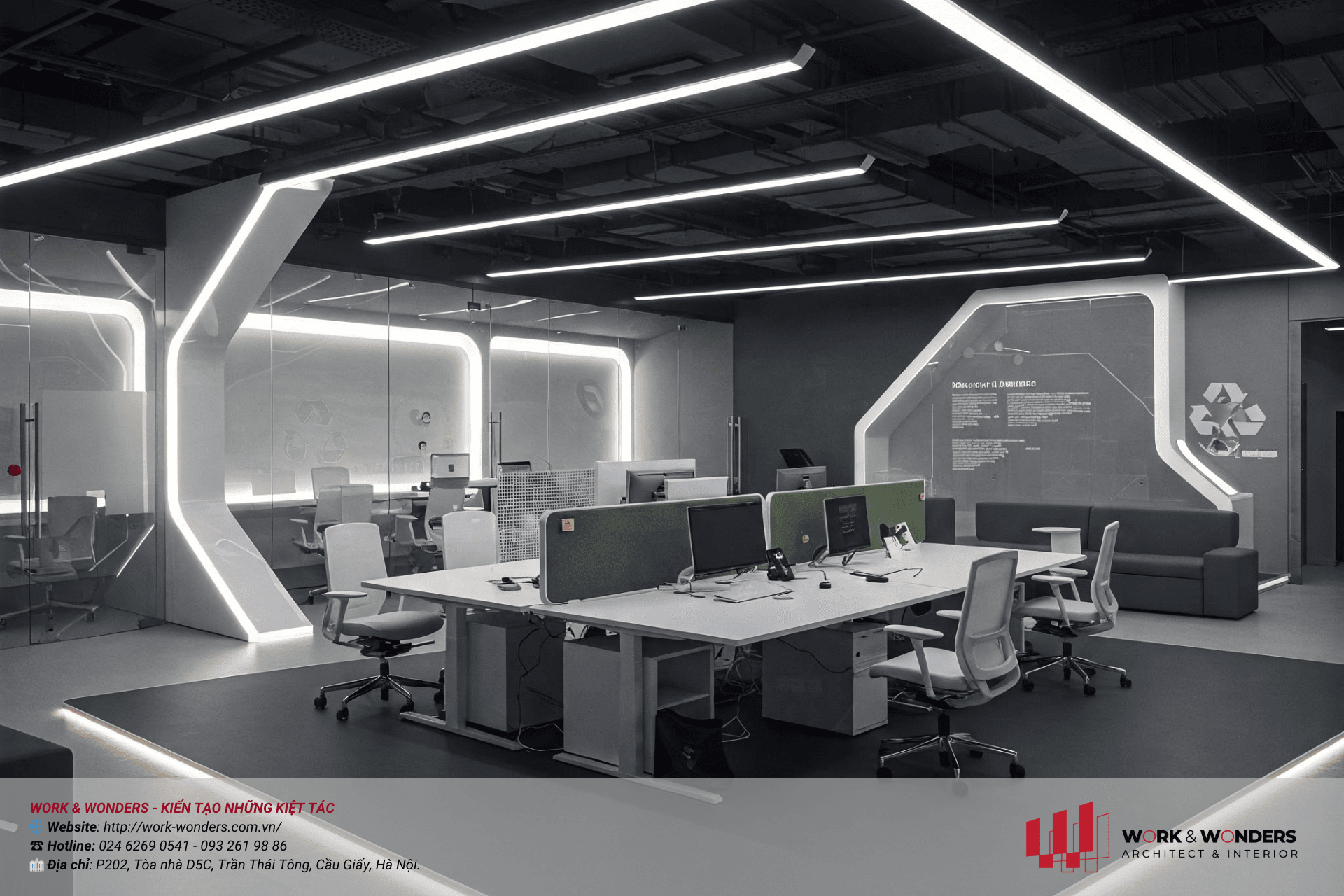 Mẫu nội thất văn phòng chuyên nghiệp 2025: Xu hướng "Signature Design" cho doanh nghiệp muốn bứt phá 7 "Signature Design" trong nội thất văn phòng hiện đại