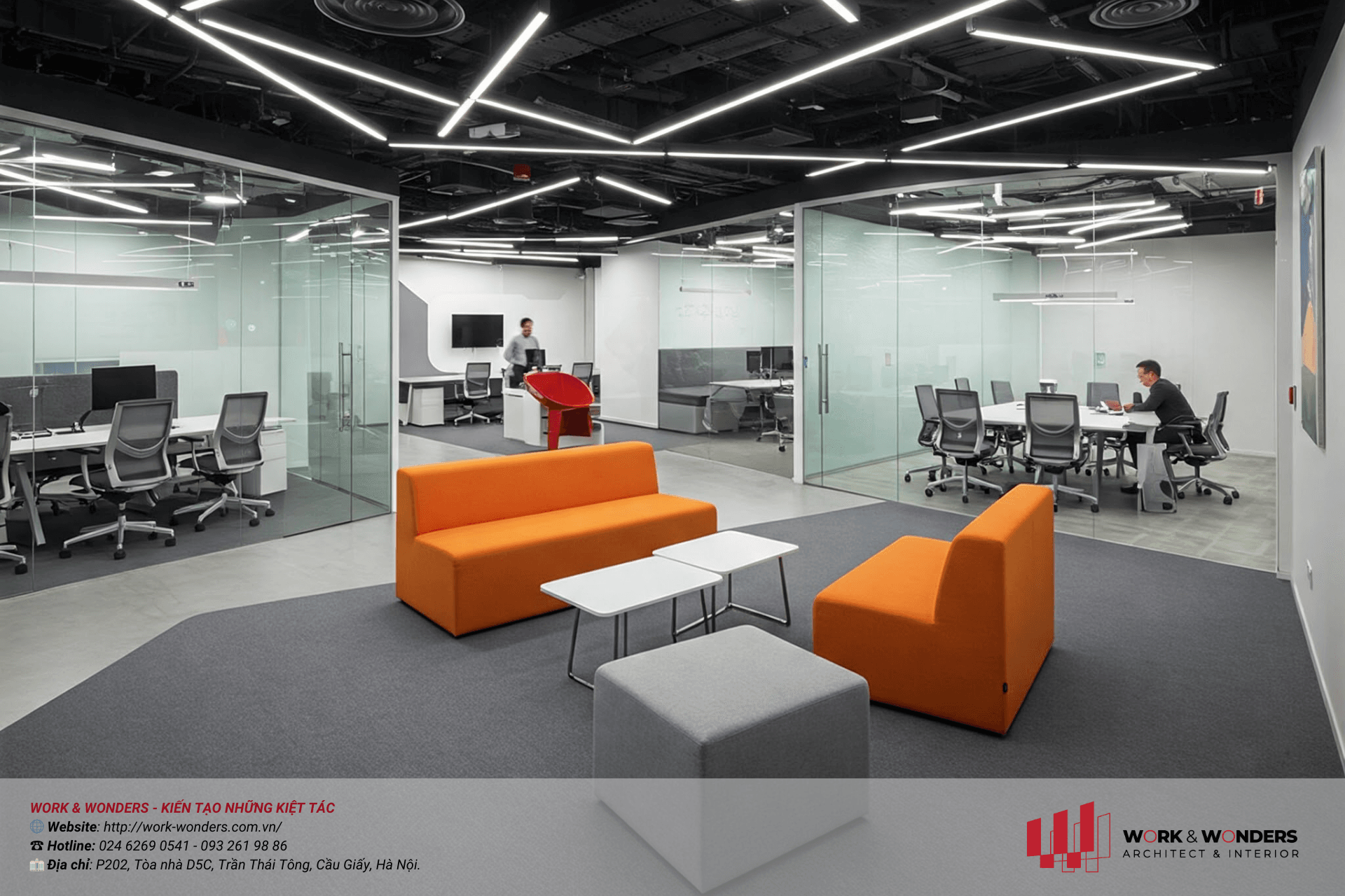 Mẫu nội thất văn phòng chuyên nghiệp 2025: Xu hướng "Signature Design" cho doanh nghiệp muốn bứt phá 9 Thiết kế văn phòng có dấu ấn riêng