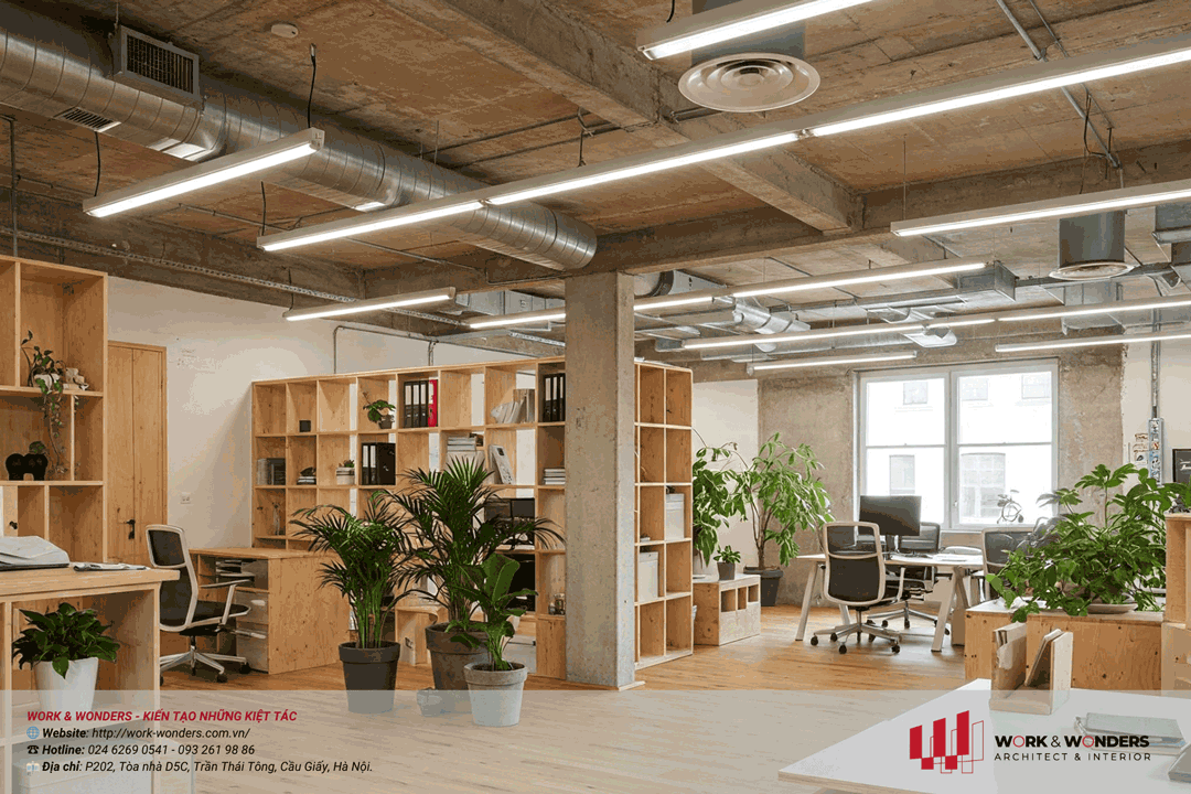 Mẫu nội thất văn phòng chuyên nghiệp 2025: Xu hướng "Signature Design" cho doanh nghiệp muốn bứt phá 18 Thiết kế văn phòng xanh