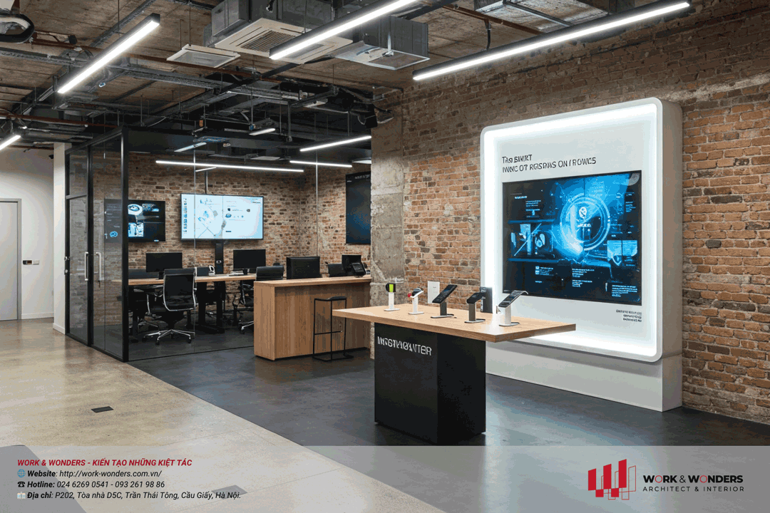 Mẫu nội thất văn phòng chuyên nghiệp 2025: Xu hướng "Signature Design" cho doanh nghiệp muốn bứt phá 20 Thiết kế văn phòng DNA Thương hiệu