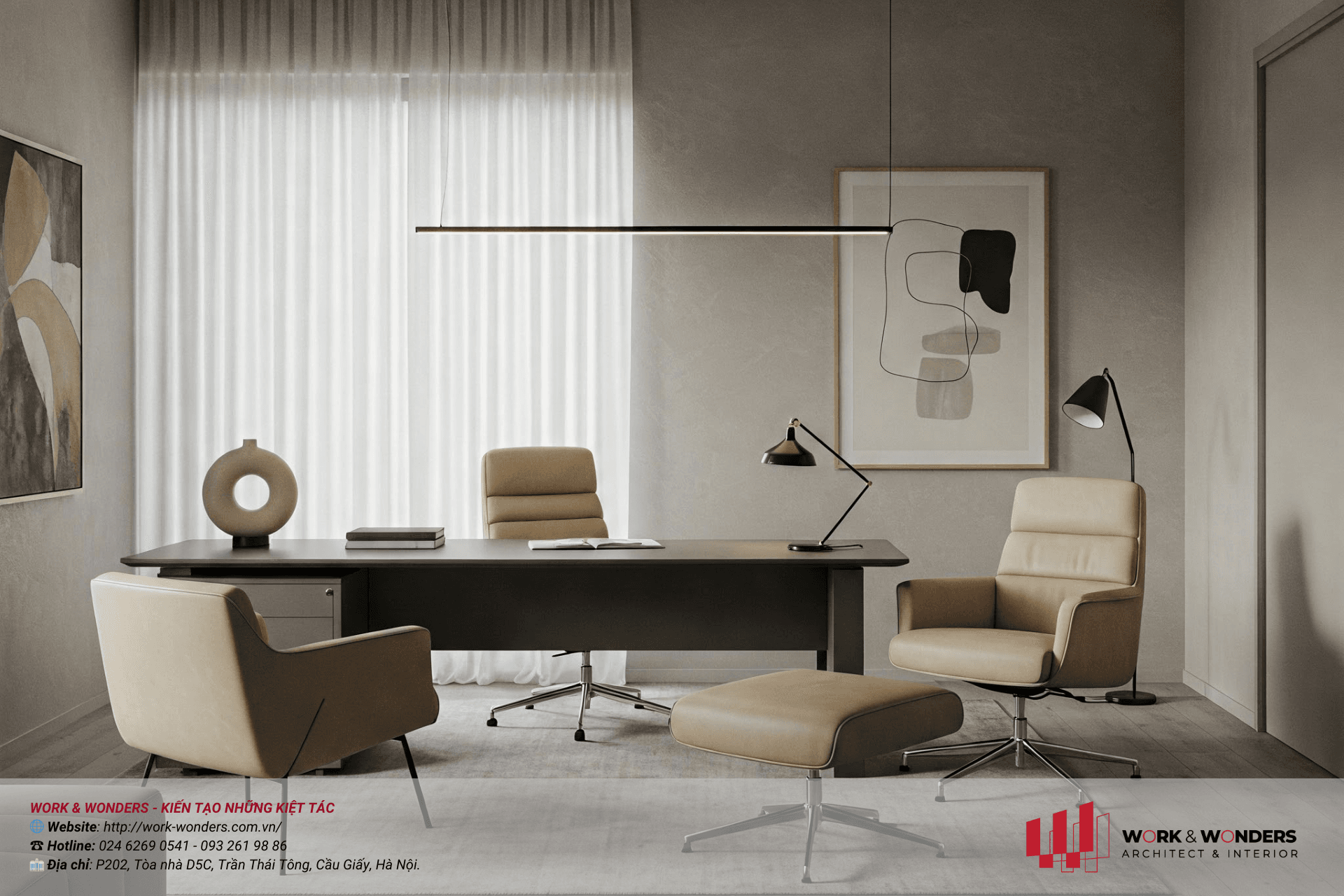 Mẫu nội thất văn phòng chuyên nghiệp 2025: Xu hướng "Signature Design" cho doanh nghiệp muốn bứt phá 4 cá nhân hóa không gian làm việc