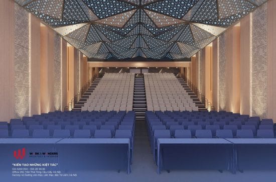 Thiết kế hội trường tập đoàn 500m2
