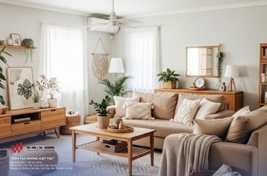 Phòng khách sơn nội thất an toàn