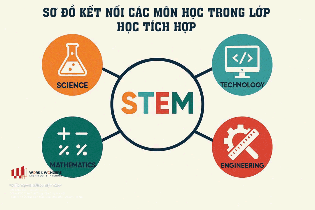 4 lưu ý thiết kế trường học STEAM: “biết nhiều – hiểu sâu” 3 Mô hình kết nối các môn học trong thiết kế trường học STEAM