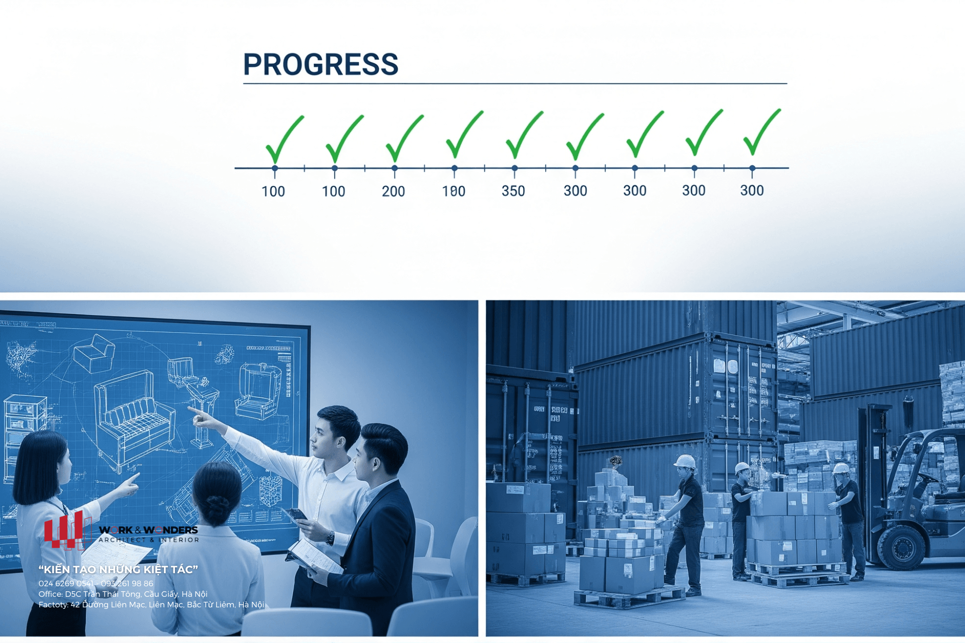5 bước tổ chức sản xuất nội thất chuẩn tiến độ cho công trình quốc tế 9 Năng lực sản xuất nội thất vượt trội - Đúng tiến độ, chuẩn chất lượng quốc tế