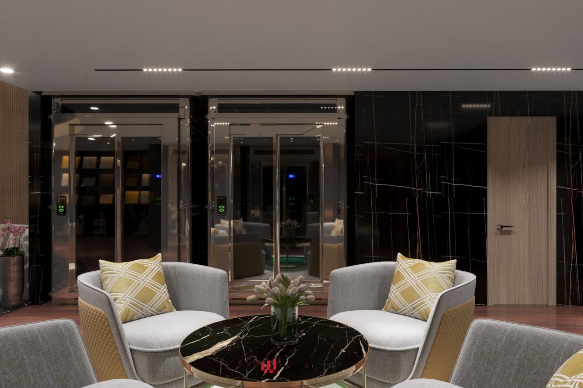 Thiết kế Showroom 360°: Nội thất kể câu chuyện thương hiệu 8 Dưới tay Work & Wonders, hai tông màu "khó" này trở nên sống động nhờ xử lý chất liệu và ánh sáng tinh tế
